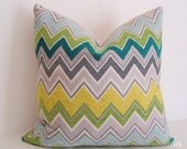 F. Schumacher Zenyatta Mondatta / 20" x 20" / Peacock Pillow Cover / Decorative Pillow / Designer Pillow