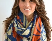 BLUE CORAL Tropical Flower Exotic Print Shawl Wrap Lightweight Scarf Sarong Cover Up Gift Idea Fashion Scarfs