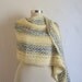 Shawl,Fashion, basket ,weave ,colorfull ,winter ,blue, yellow, white, collar, scarf, crochet ,handmade ,gift,warp,warm,stole,wedding,