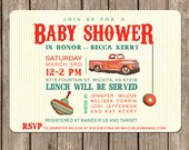 Vintage Toy Truck Baby Shower - boy - perfect for a baby shower or birthday party - customized to any color (DEPOSIT)