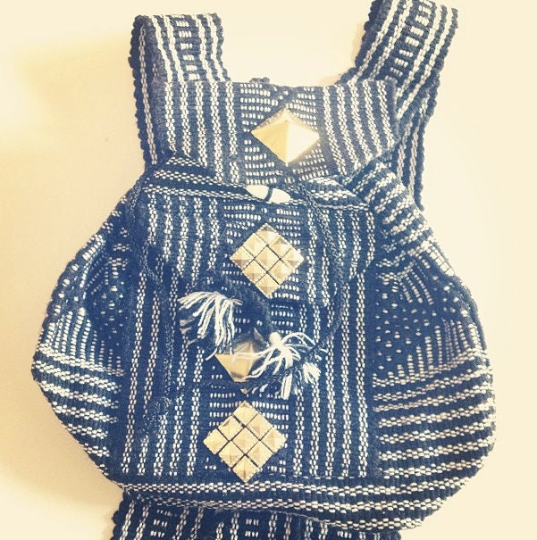 Black White Remix Studded Mini Coachella Backpack