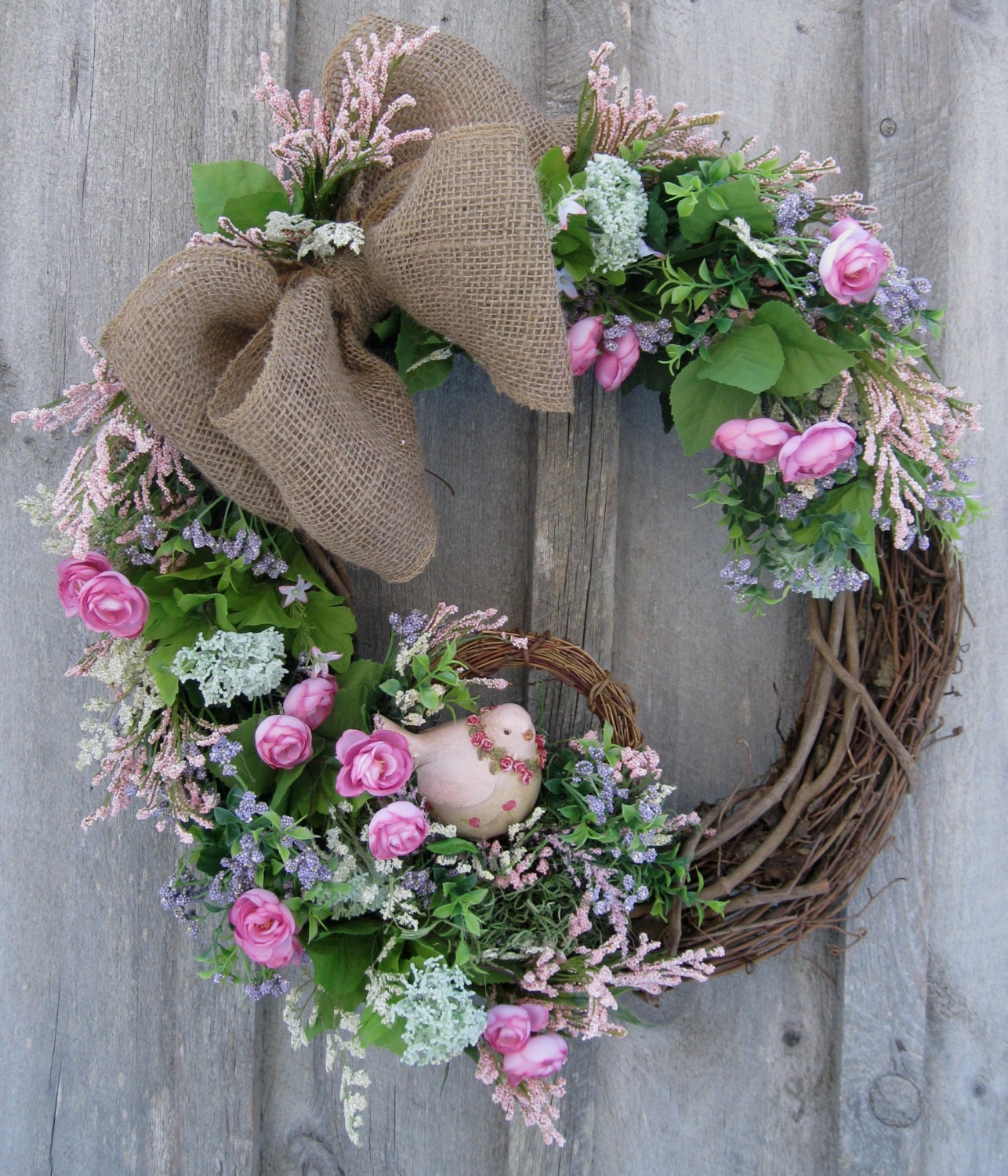 Summer Wreath, Country French, Cottage Chic, Mother's Day, Wedding Décor