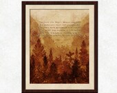 Over The Misty Mountains Cold - The Hobbit Quote Poster - Dwarves Song 8x10