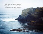 Inspirational Art - Poetry Art - Photographic Print - Haiku Broadside - The Sea - 8x10 Fine Art Print