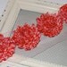 Shabby Rose Trim - Shabby Flowers Red Clover -1/2 yard - Chiffon flowers - Rosette Flower Trim Shabby Chic Vintage Fabric Flowers