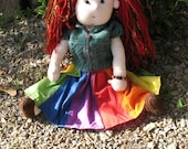 Blossom, Vegan friendly doll, waldorf doll, doll for children, handmade doll,christmas gift
