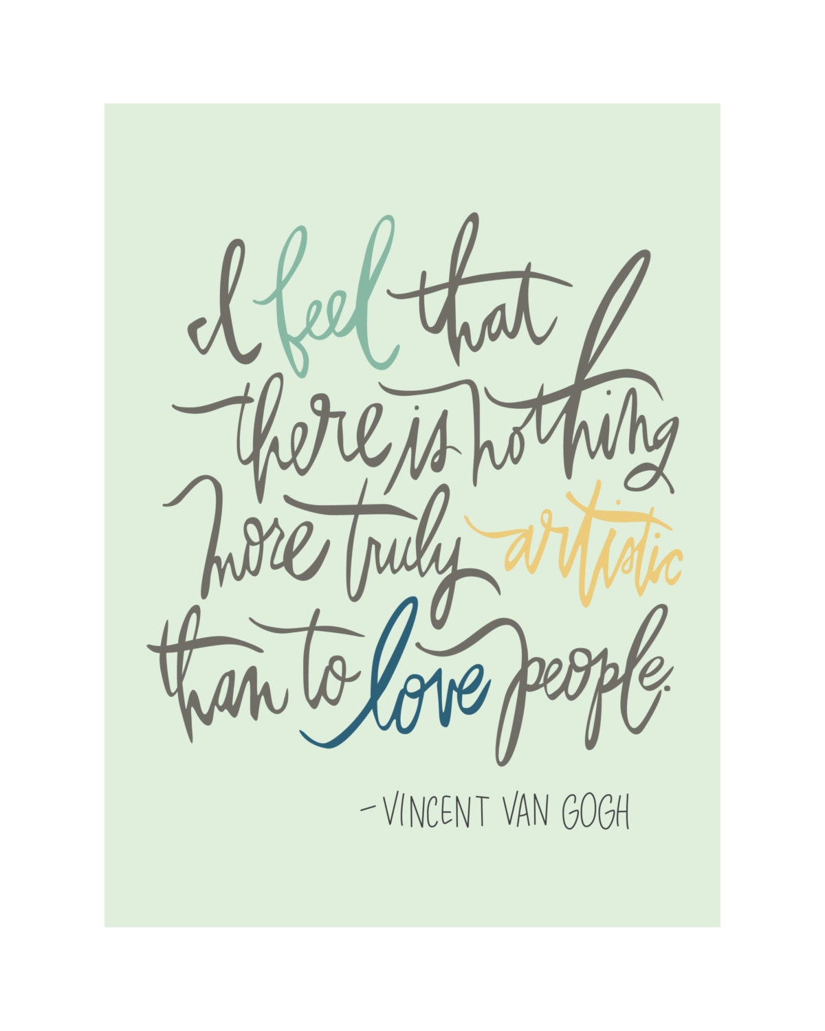 8x10 Van Gogh Quote