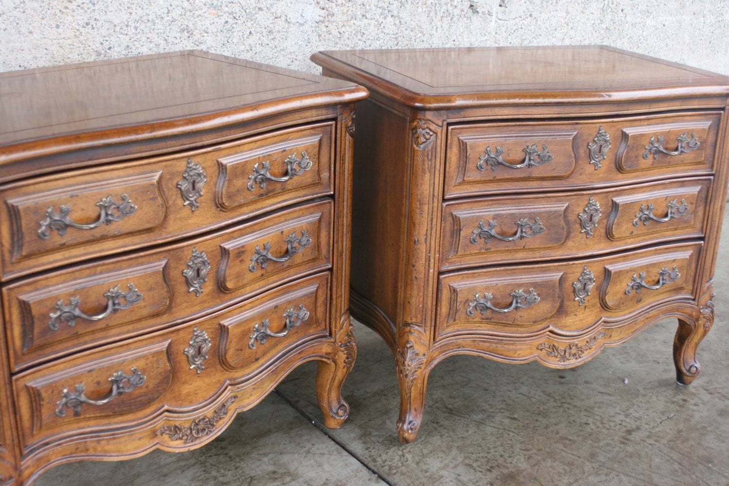 Painted Tables French Provincial Nightstands Vintage Antique Tables - HOLD FOR SHERYL
