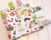 SWEET NATURALS Organic Line/Sensory Blanket/Wonderland in Blue (Organic)/Organic Cotton Fleece/Organic Thread