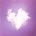 Heart Photography - cloud love purple nursery art print valentines day white baby girl wall lavender photo childrens room - 8x8 Photograph