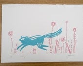 Frolicking //Hand Pulled Screen Print// A4 // Archival // Eco Friendly