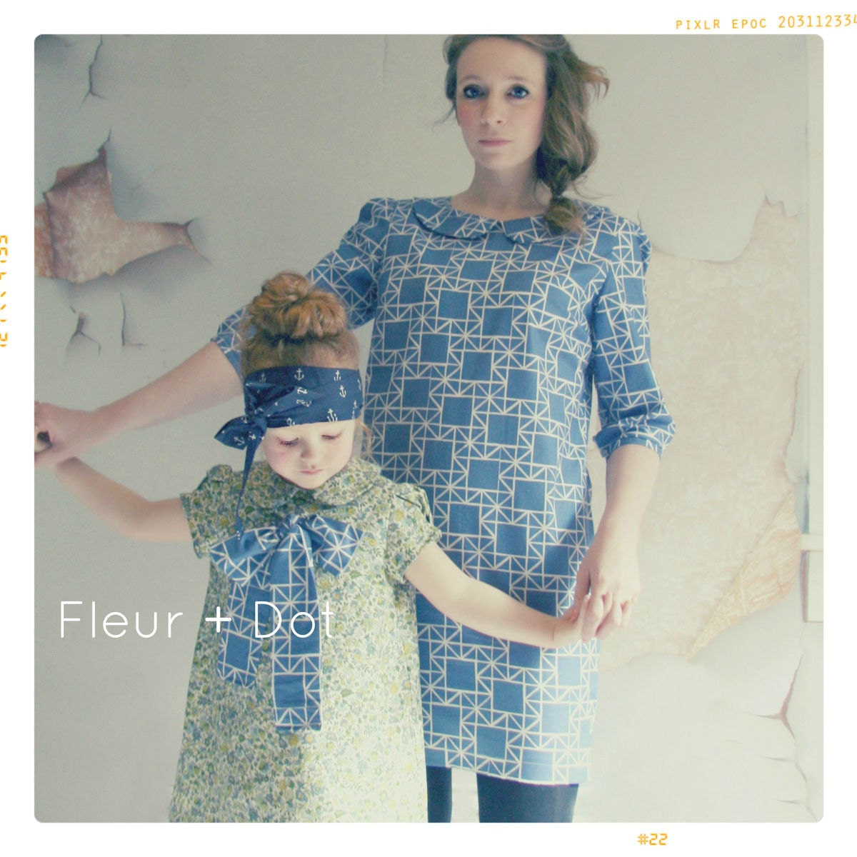 WOMENS Blue Quilt Peter Pan Collar Shift Dress from Fleur and Dot Spring Summer 13