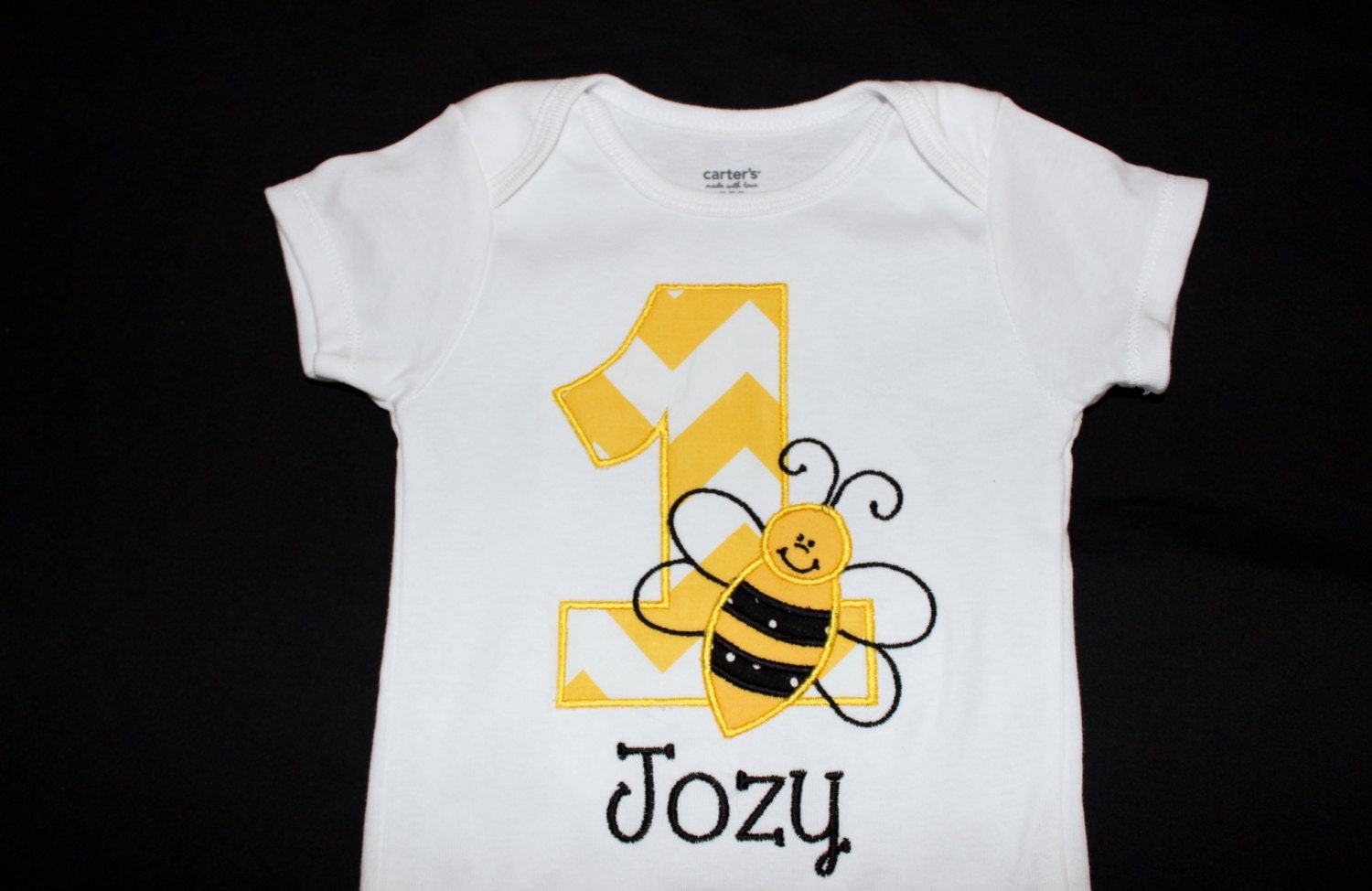 Personalized Bumble Bee Birthday Onesie of Tshirt