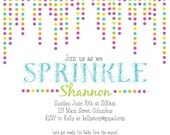 Baby Sprinkle Dots Invitation
