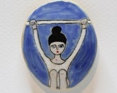 Gymnastic Dreamer  - Ceramic brooch