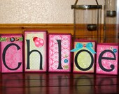 Ladybug Name Blocks, Nursery Name, Girl Blocks, Boutique Blocks, Nursery Decor, Baby Blocks, Kids Decor, Wooden Blocks, Personalized Blocks