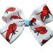 Large Hot Pink Beachy Vacation Starfish Hair Bow