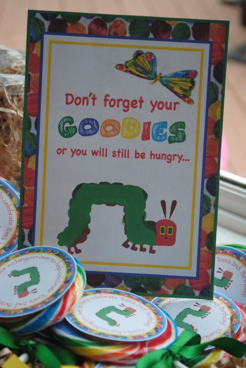 NEW -- Hungry Caterpillar Table Sign, size 5x7