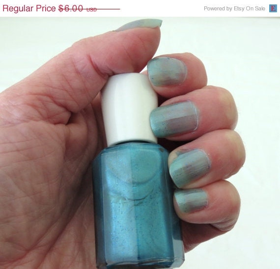 Memorial Day SALE Coral Reef Blue Glitter Nail Polish
