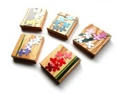 One of a kind Pendant - Flowers / Blossoms Wooden Charm