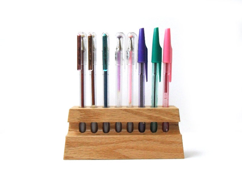 Hand-crafted Solid Oak Pencils/Pens Holder - Ready to Ship