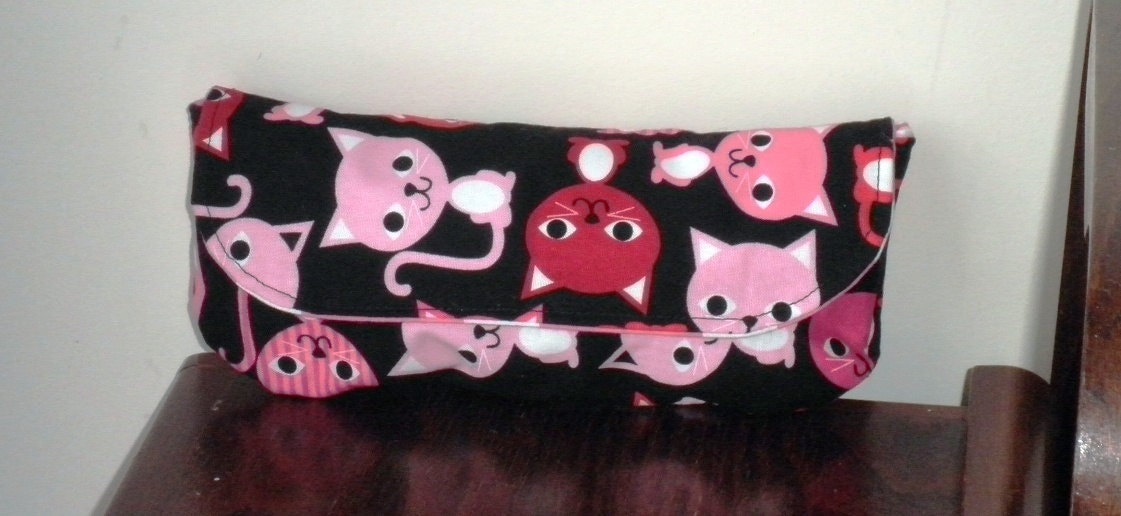 Pink and Red Kitty Pencil Case