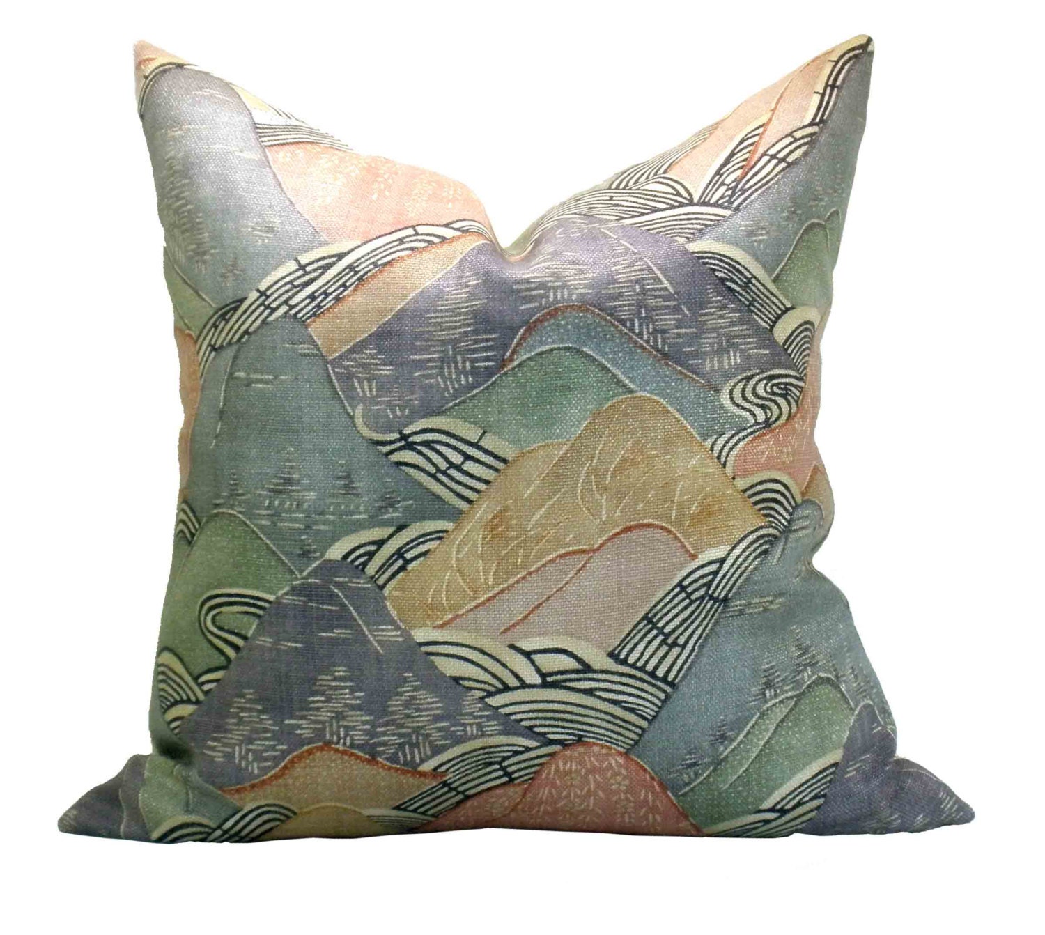 Kelly Wearstler Edo Linen pillow cover in Opal - 20 x 20