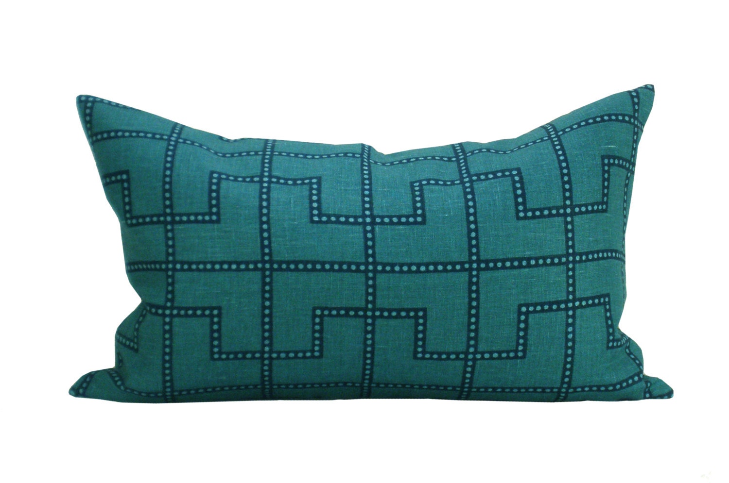 Bleecker pillow cover in Peacock - 12 x 20