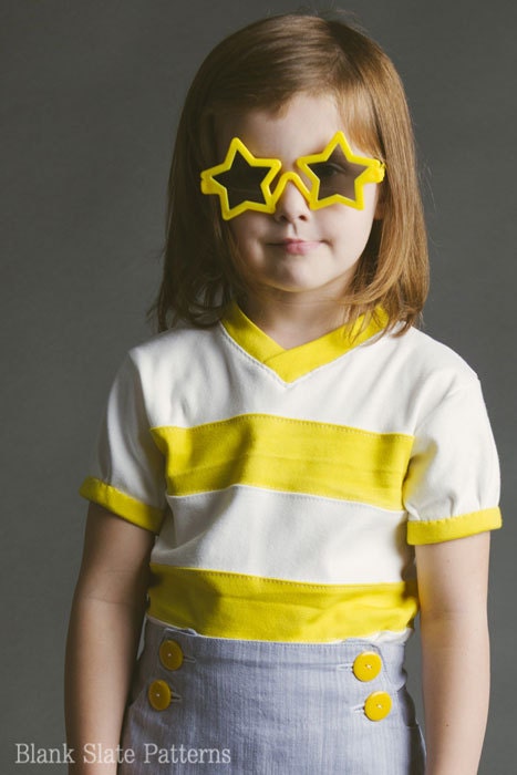 V-Neck T- Shirt PDF Pattern Boy Girl Toddler 18m 2T 3T 4T 5 6 7 8