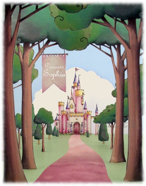 Princess personalized art print