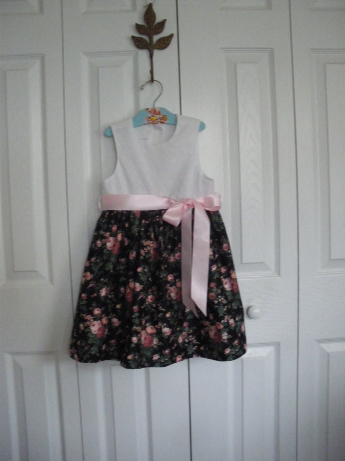 party dress portrait dress eylet and polished cotton to order 1t 2t, 3t, 4t, 5t,