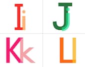 Overlapping Alphabet Printable Playtime Cards