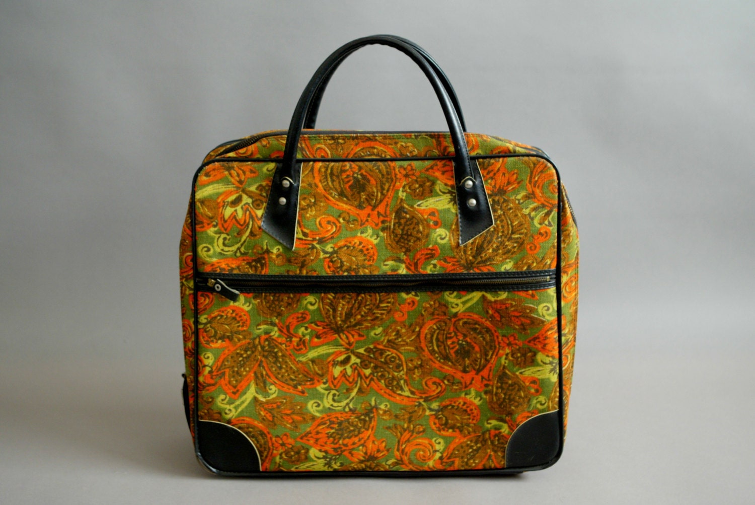 Vintage 60s Mod Hippie Paisley Suitcase