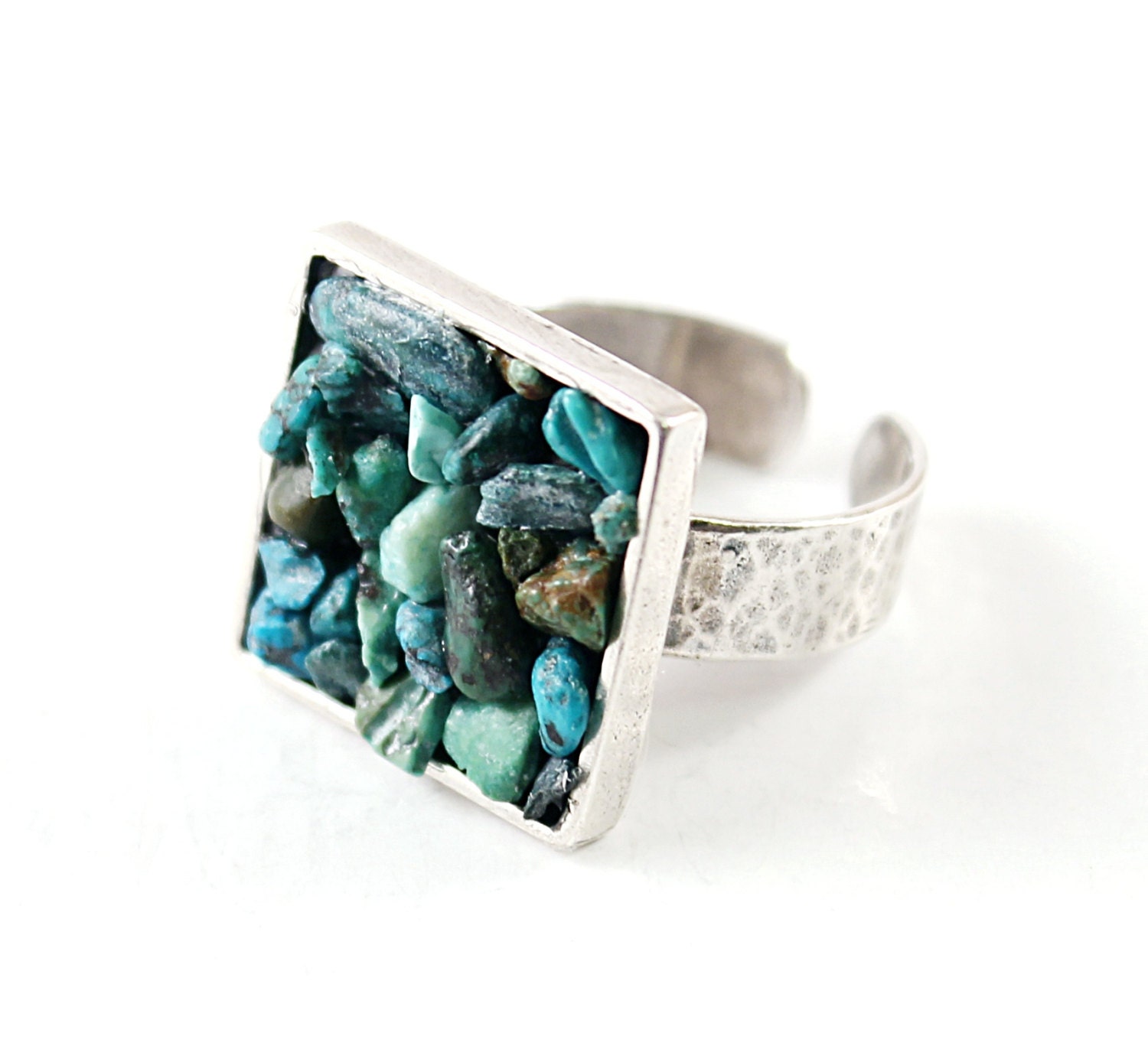 Sterling silver turquoise ring gemstone jewelry
