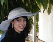 Del Mar racetrack opening day hat Dressy Downton Abbey wide brim summer hat  wedding hat Derby hat for the races - Ascot womens sun hat