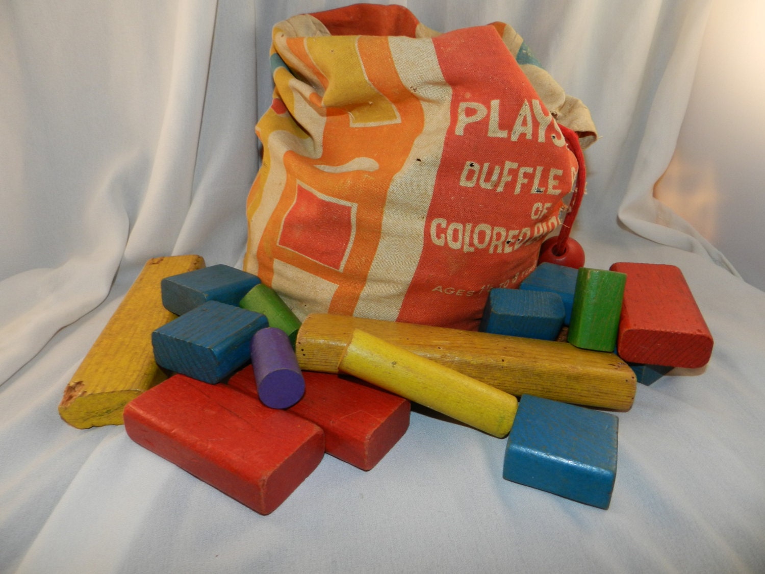 Playskool Duffle Bag of Colored Blocks