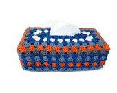 Crochet Tissue Box Cover, Kleenex Box Cozy, Granny Tissue Box