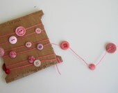 Pink Button Garland (upcycled)