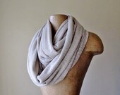 Beige Infinity Scarf - Chunky Neutral Sweater Scarf - Earthy Circle Scarf - Chunky Infinity Cowl