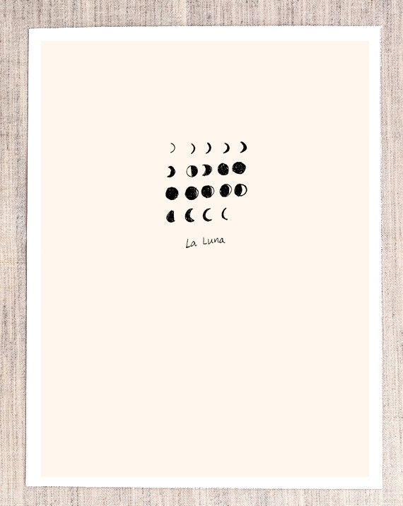 Lunar calendar print