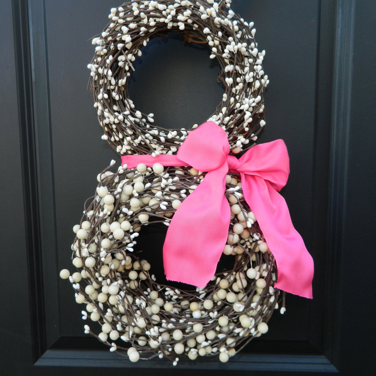 Bunny Wreath - Easter Wreath - Spring Wreath - Choose Bow Color - Last One