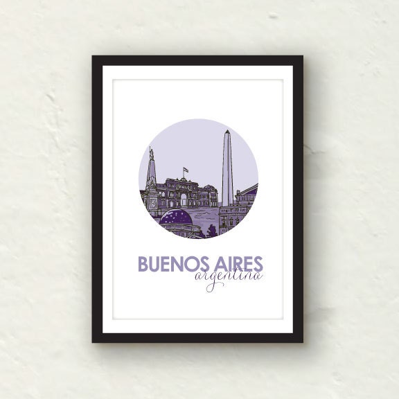 Travel Art - Argentina Art - Buenos Aires print - South America Art - Home Decor - 5x7 Wall Decor