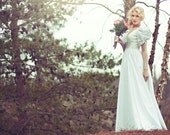 50s Lovely Diana Wedding Dress. Bridal Gown. Size Small