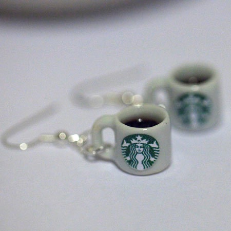Kawaii Miniature Food Earrings - Starbucks Coffee