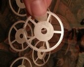 Large Steel Gears 38mm across x5-- Steampunk and Scrapbooking Supplies