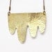 Drips Hammered Brass Necklace