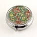 Handmade Trinket Box - William Morris Red and Green Floral - Jewelry, Mint or Pick Box