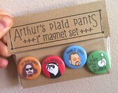 Big lebowski magnet set, the dude, the dude abides, nice marmot, Walter Sobchak, magnet set
