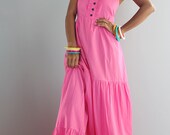 Maxi Dress Pink - Bridesmaid Long HalterDress  : Summer Romance Collection