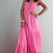 Maxi Dress Pink - Bridesmaid Long HalterDress  : Summer Romance Collection